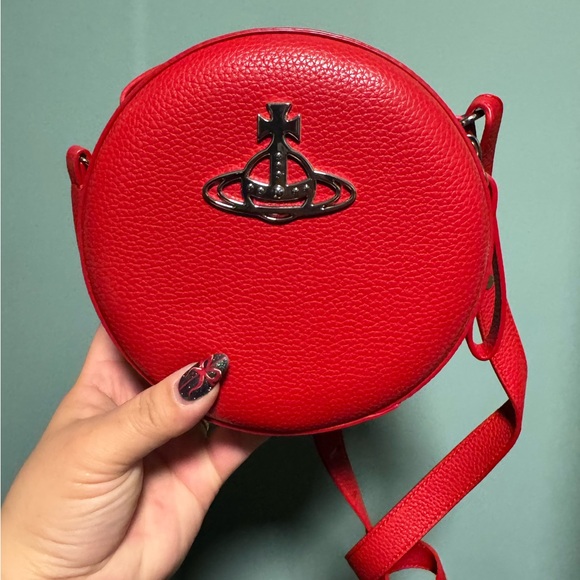 Vivienne Westwood Handbags - Authentic Vivienne Westwood Johanna Red orb emblem Small Crossbody Bag
